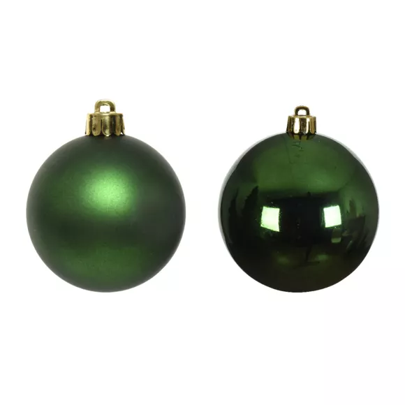 Eminza Lot De 6 Boules De Noël (D80 Mm) Alpine Vert Sapin