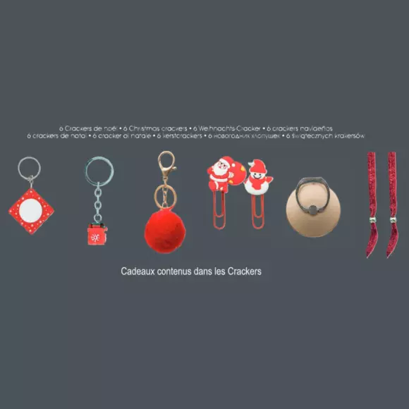 Eminza Lot De 6 Crackers Casse-Noisette Multicolore