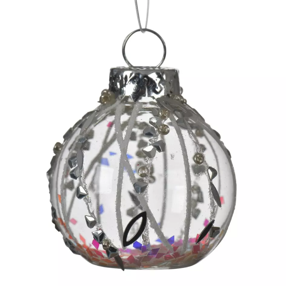 eminza Lot de 6 porte-nom ou menu Interieur paillettes Transparent