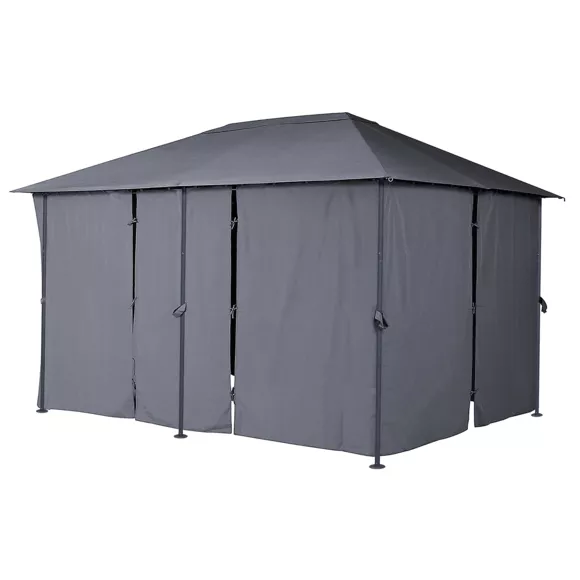 Eminza Lot De 6 Rideaux De Tonnelle Santorini - Ardoise