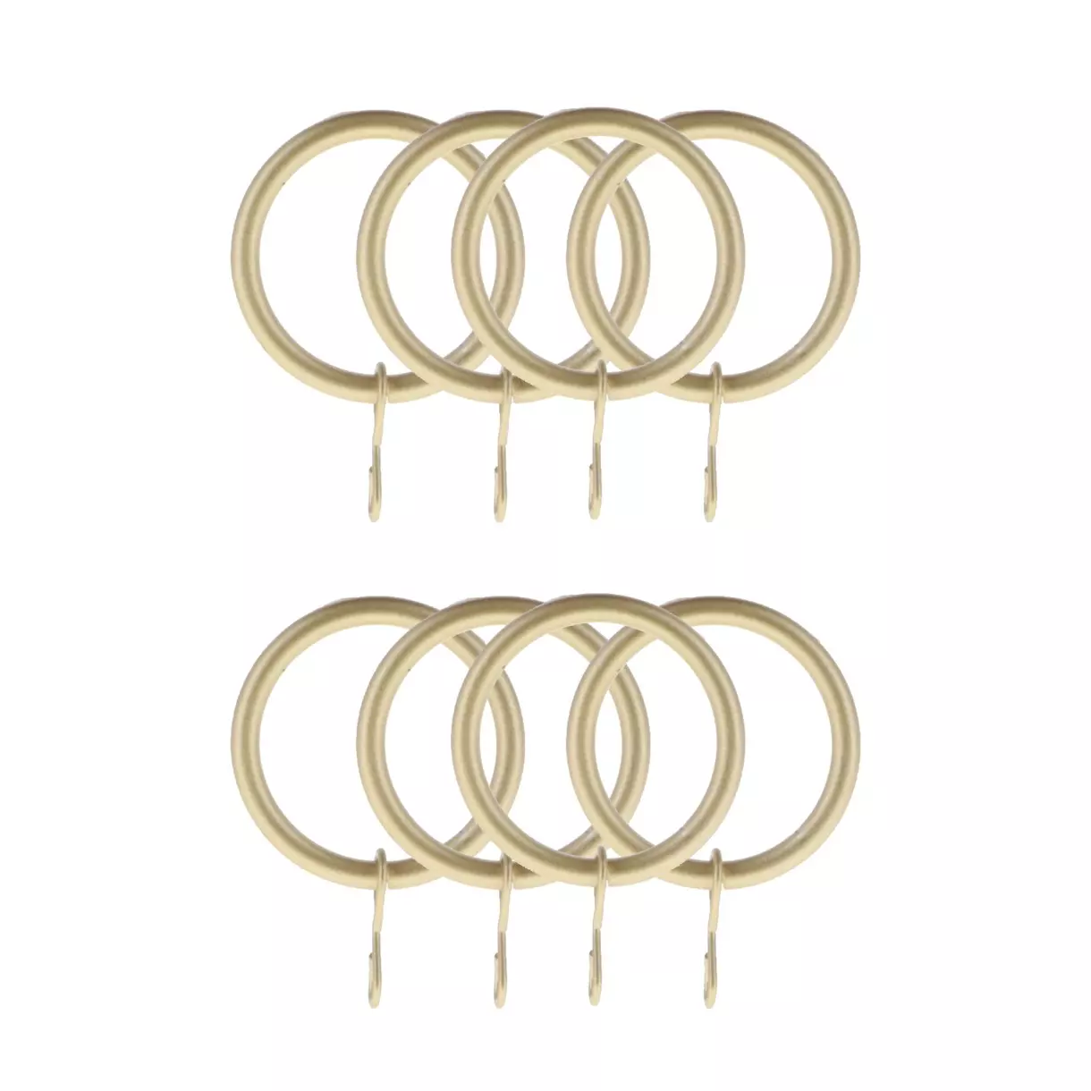 eminza Lot de 8 anneaux tringle rideau (D20 mm) Jim Or