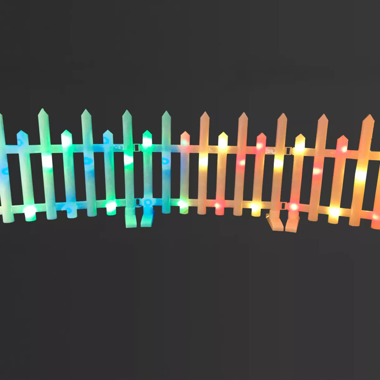 eminza Lot de 8 barrières lumineuses 192 LED (2 80 m x H25 cm) Féerie Multicolore