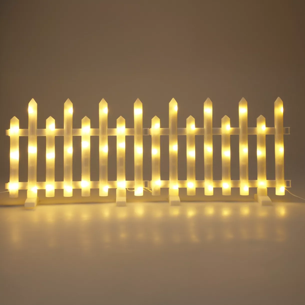 eminza Lot de 8 barrières lumineuses 192 LED (2 80 m x H25 cm) Féerie Blanc chaud