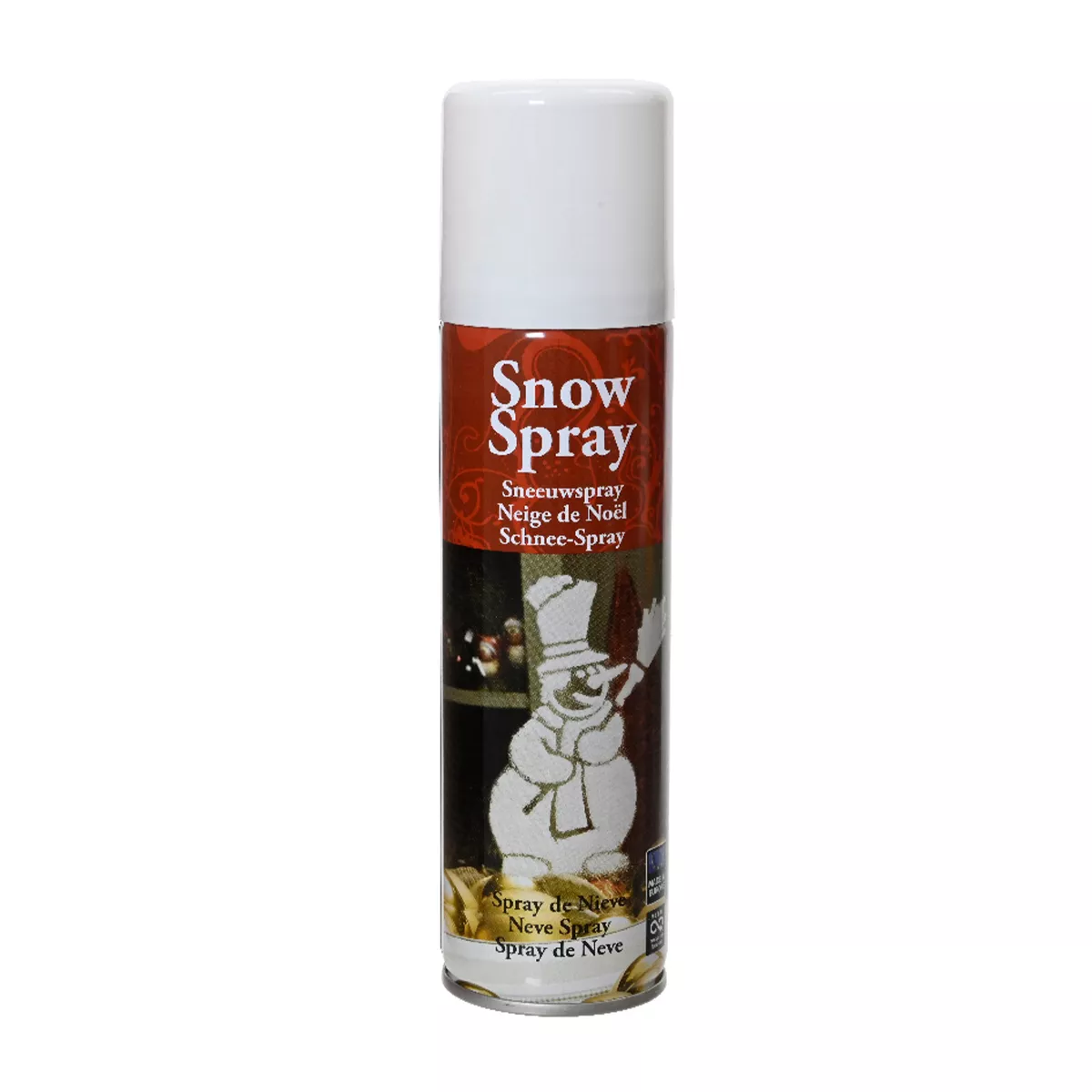 eminza Lot de 8 pochoirs Noël et 1 Bombe à neige 150 ml - Blanc