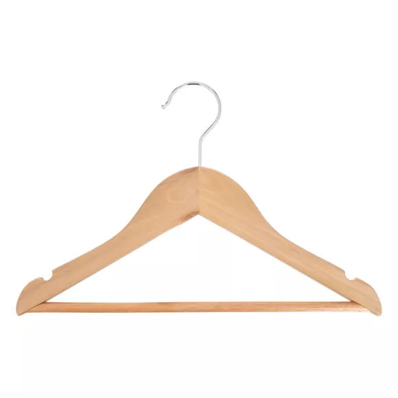 Eminza Lots De 4 Cintres Enfant Bois (H19 Cm) Natural Marron