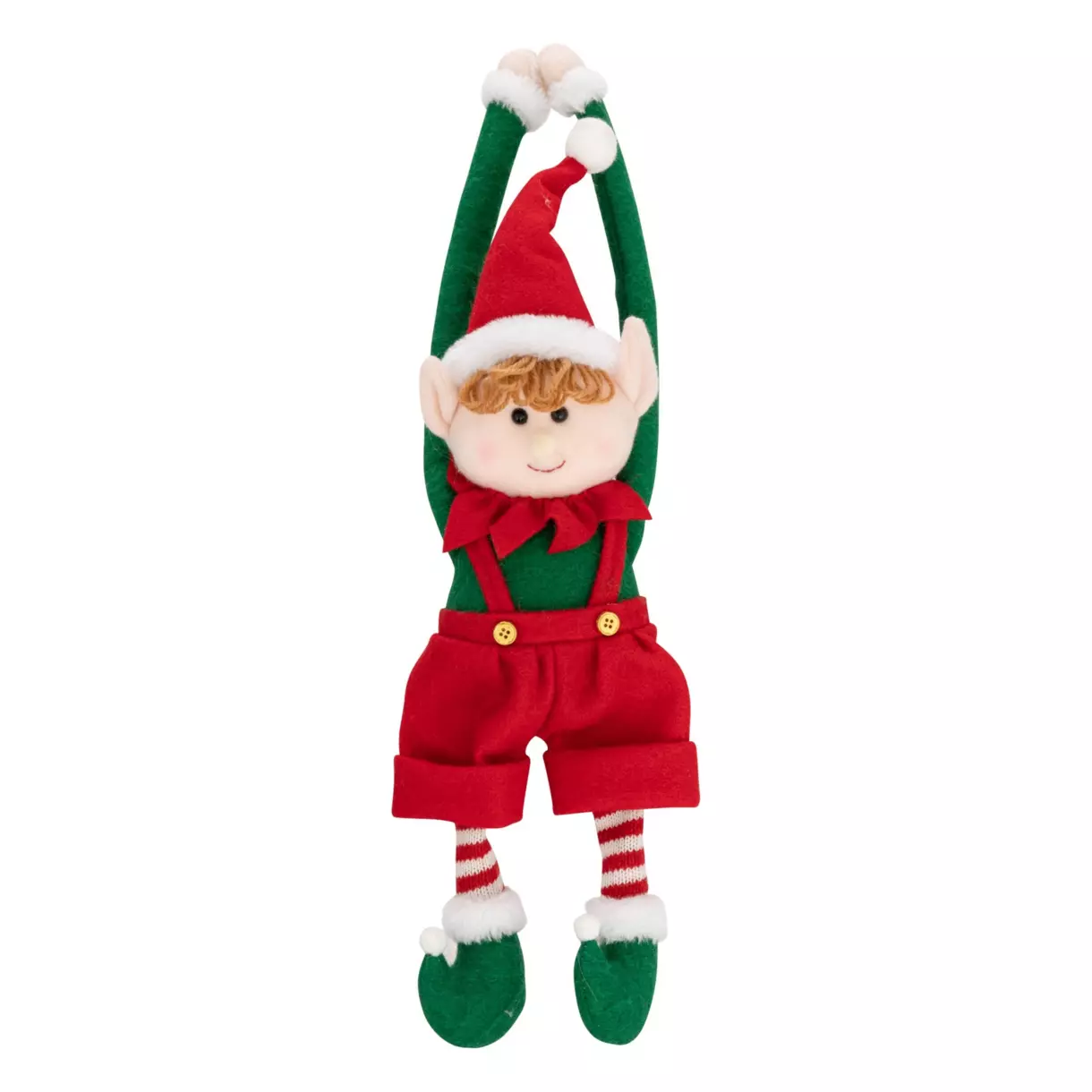 eminza Lutin de Noël à accrocher (H46 cm) Octave Rouge et vert