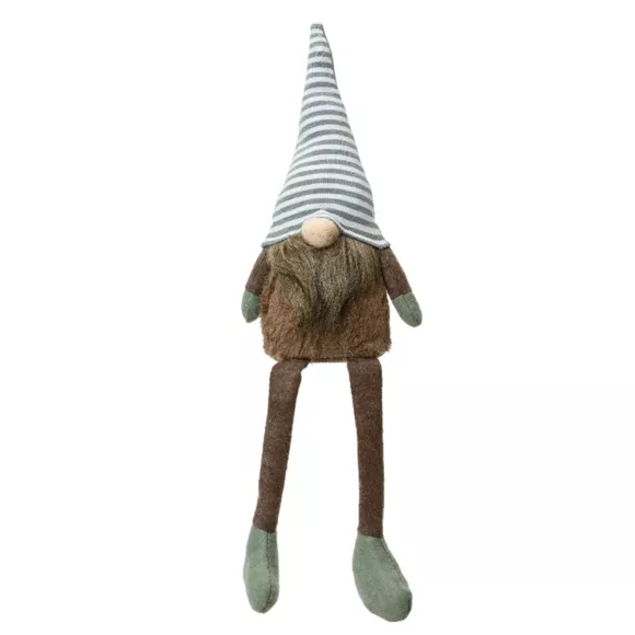 Eminza Lutin De Noël à Asseoir (H50 Cm) Andie Menthe Blanche