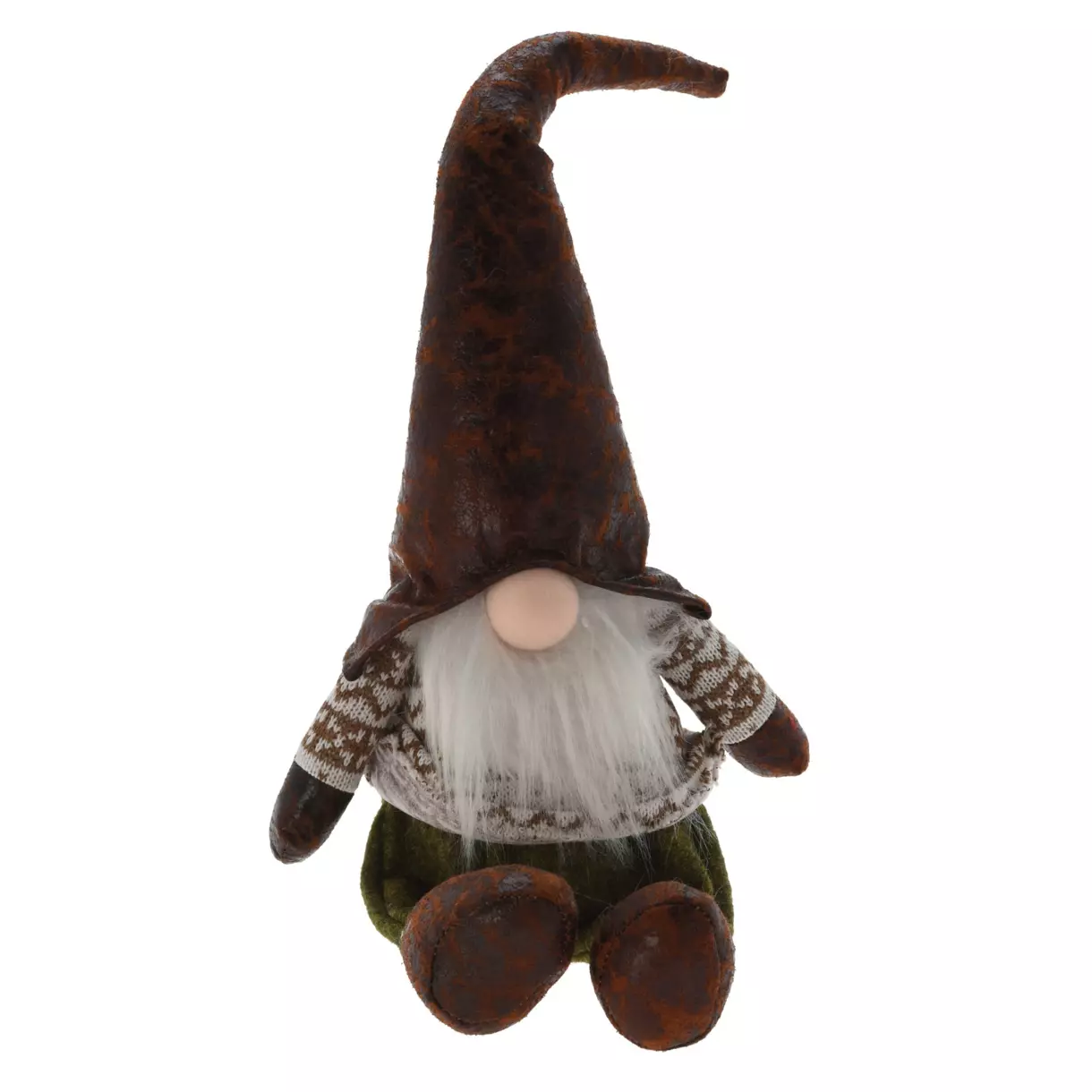 eminza Lutin de Noël à piles (H50 cm) Cristi et son nez lumineux