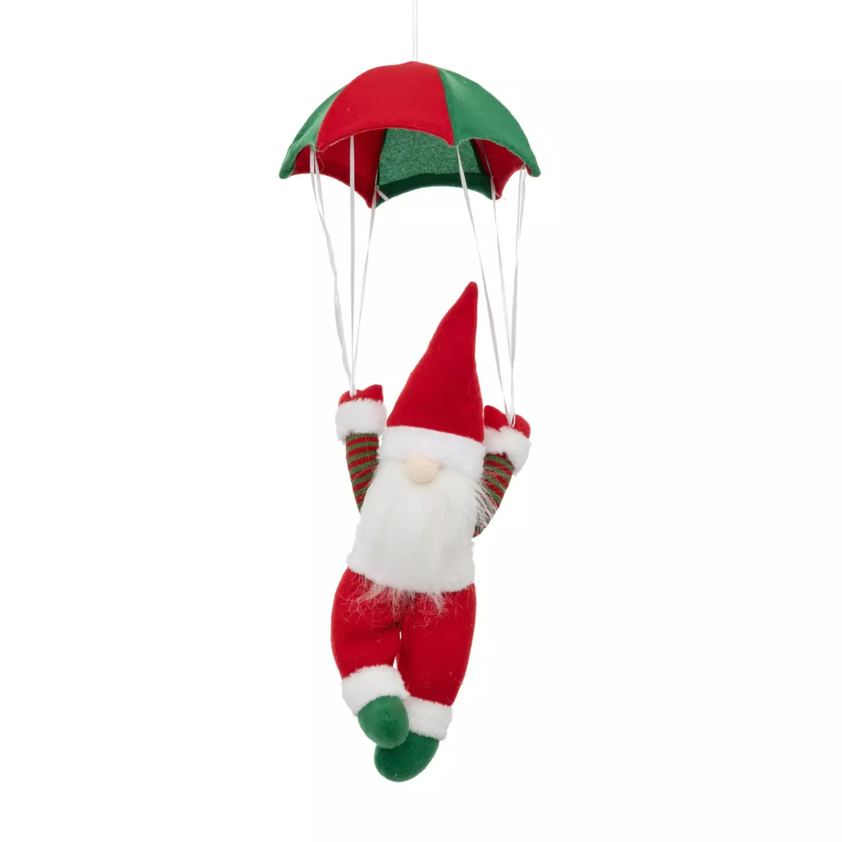 eminza Lutin de Noël à suspendre (H58 cm) Parachutiste