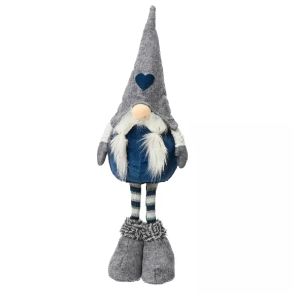 Eminza Lutin De Noël (H50 Cm) Huguette Chapeau Pointu Gris
