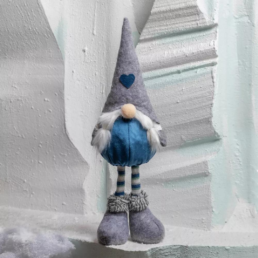 eminza Lutin de Noël (H50 cm) Huguette chapeau pointu Gris
