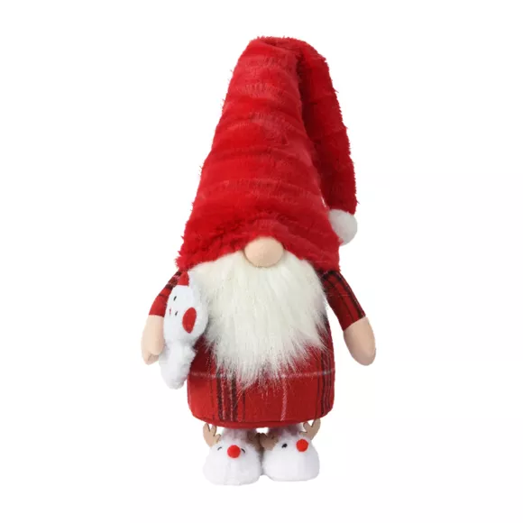 Eminza Lutin De Noël (H65 Cm) Tilki Dormeur En Pyjama Bonnet Rouge