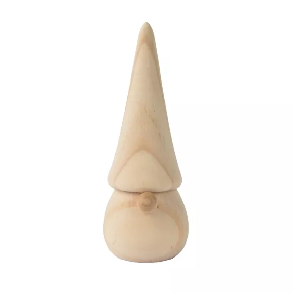 Eminza Lutin En Bois à Suspendre (H13 Cm) Noël En Nature