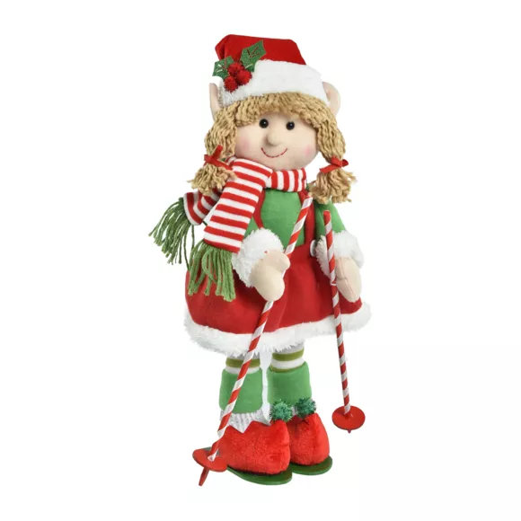 Eminza Lutin Farceur En Ski (H46 Cm) Martine Multicolore