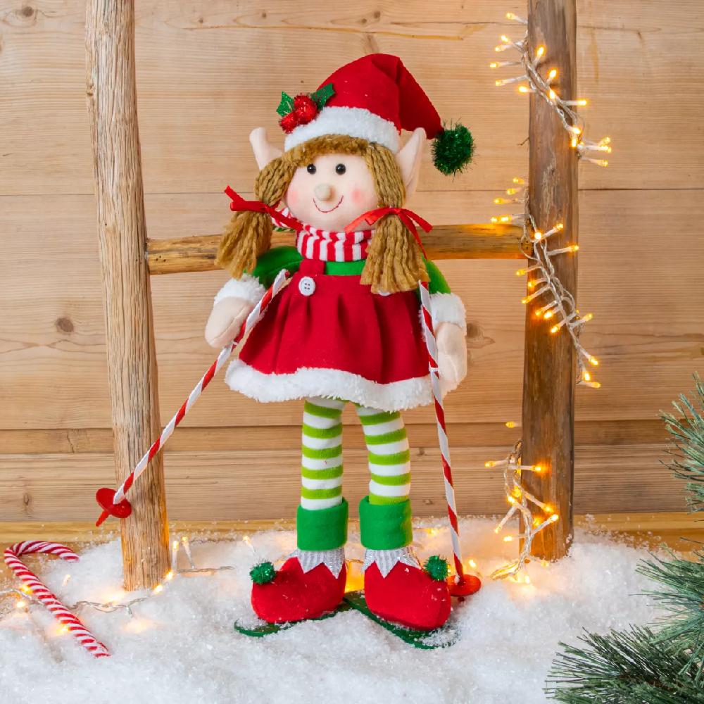 eminza Lutin farceur en ski (H46 cm) Martine Multicolore
