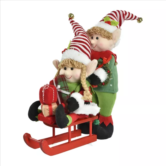 Eminza Lutins Farceurs En Luge (H41 Cm) Les Jumeaux Multicolore