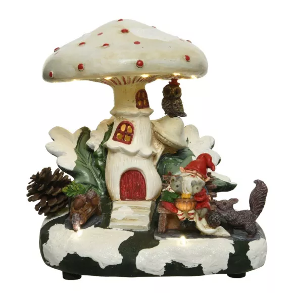 Eminza Maison De Village Illuminée à Piles Champignon