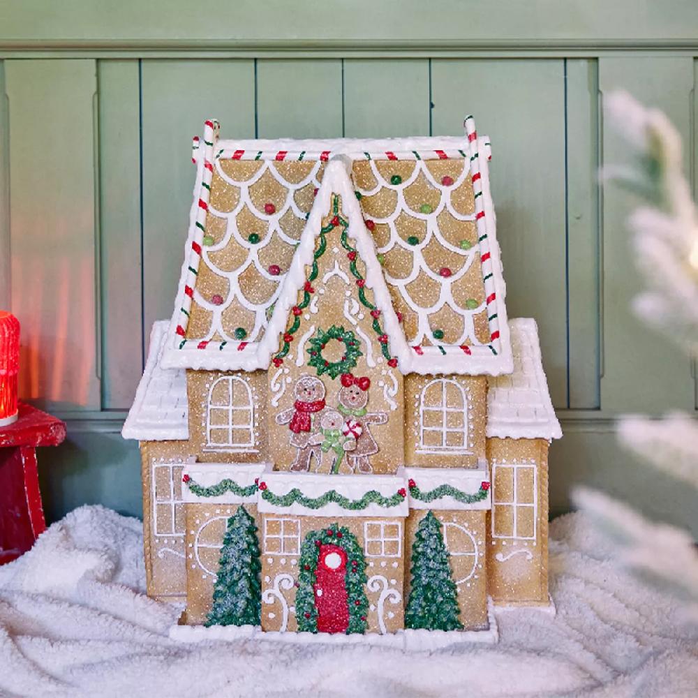 eminza Maison décorative Géante (H67 cm) Biscuit Pain d'épices