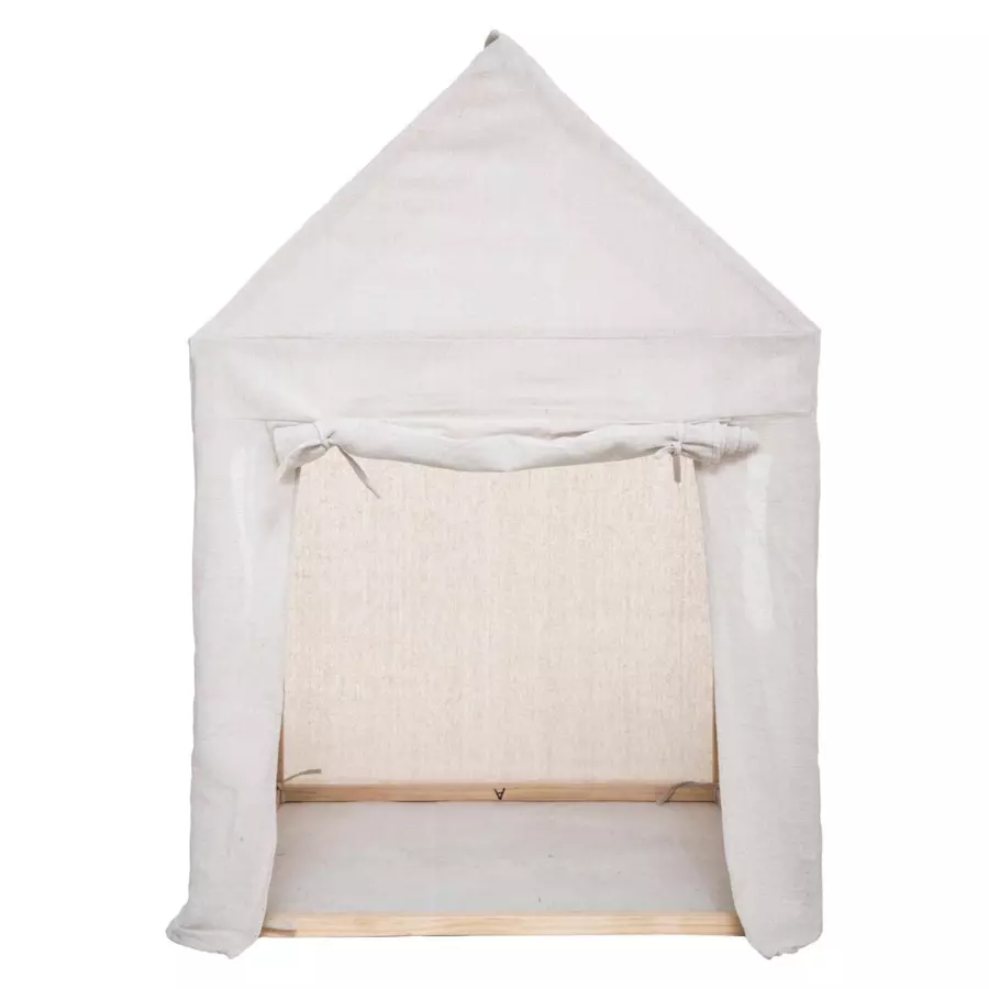 Eminza Maison Enfant Bois Et Tissu (H116 Cm) Safari Beige