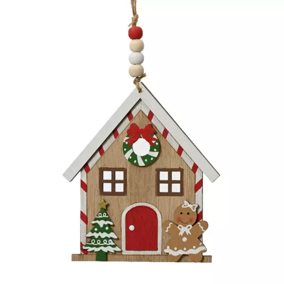 Eminza Maison Mlle Pain D'épice à Suspendre (H17 Cm) Multicolore