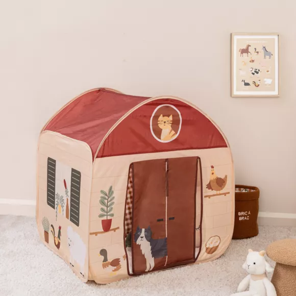 Eminza Maison Pop Up Enfant (H85 Cm) Ferme Multicolore