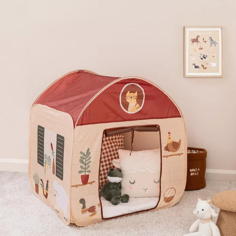 eminza Maison pop up enfant (H85 cm) Ferme Multicolore