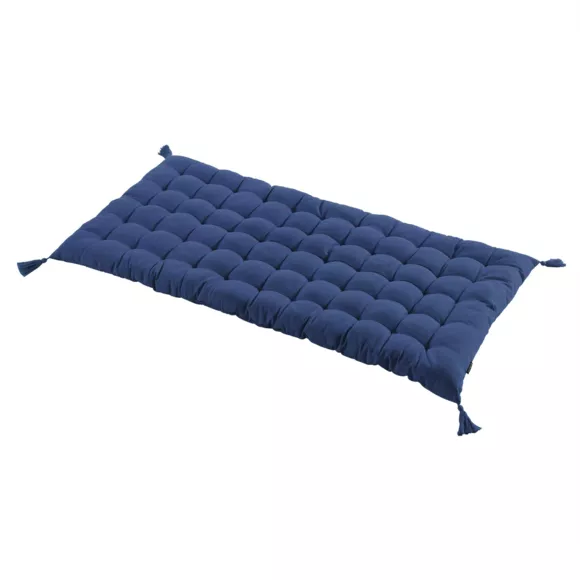 Eminza Matelas De Sol Coton (120 X 60 Cm) Pixel Bleu Marine