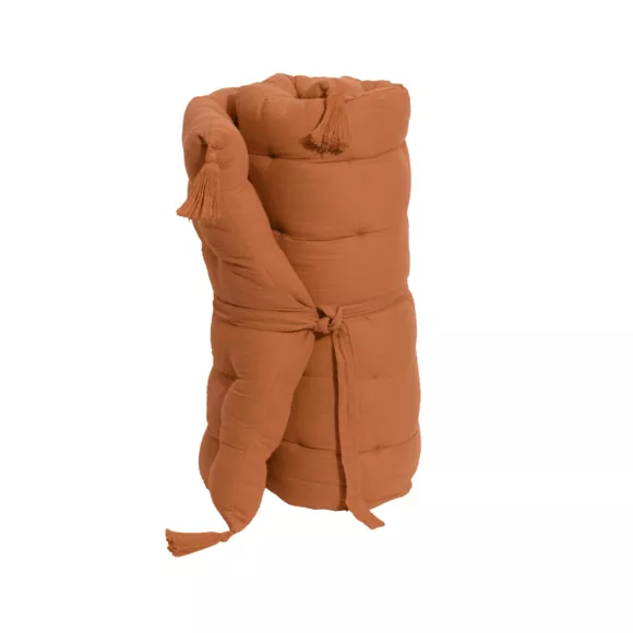 Eminza Matelas De Sol Gaze De Coton (60 X 120 Cm) Gaïa Abricot