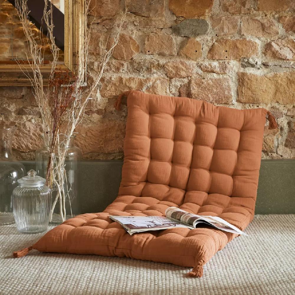 eminza Matelas de sol gaze de coton (60 x 120 cm) Gaïa Abricot