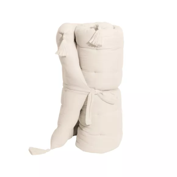 Eminza Matelas De Sol Gaze De Coton (60 X 120 Cm) Gaïa Beige Pampa