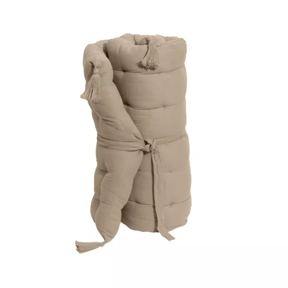 Eminza Matelas De Sol Gaze De Coton (60 X 120 Cm) Gaïa Ficelle