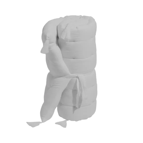 Eminza Matelas De Sol Gaze De Coton (60 X 120 Cm) Gaïa Gris Nuage
