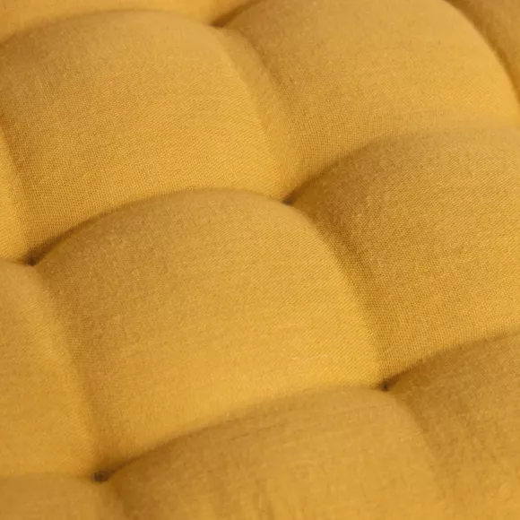 Eminza Matelas De Sol Gaze De Coton (60 X 120 Cm) Gaïa Jaune Safran