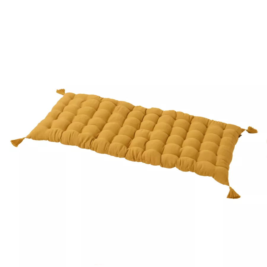 Eminza Matelas De Sol Gaze De Coton (60 X 120 Cm) Gaïa Jaune Safran
