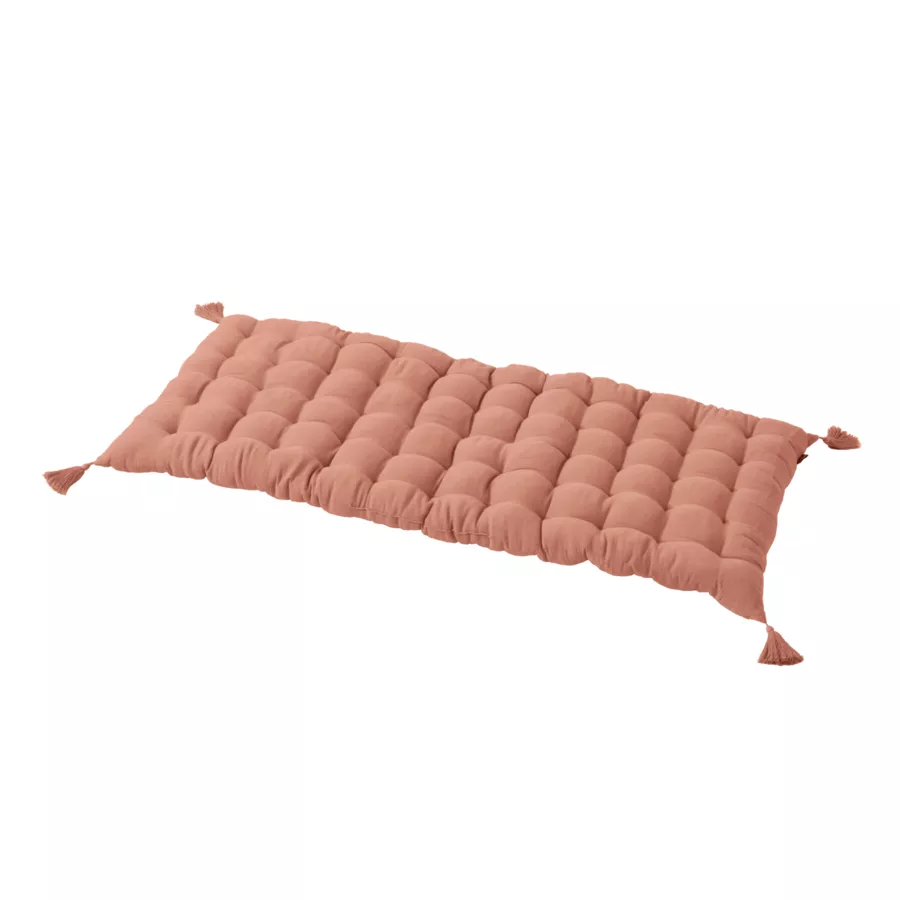 Eminza Matelas De Sol Gaze De Coton (60 X 120 Cm) Gaïa Rose Pêche
