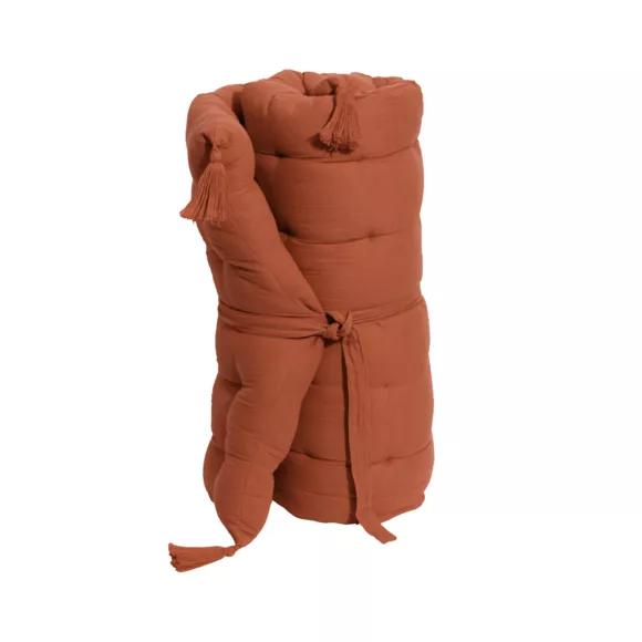 Eminza Matelas De Sol Gaze De Coton (60 X 120 Cm) Gaïa Terracotta