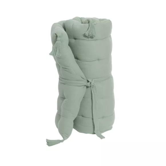 Eminza Matelas De Sol Gaze De Coton (60 X 120 Cm) Gaïa Vert Eucalyptus