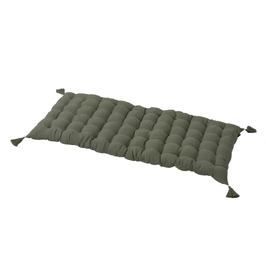 Eminza Matelas De Sol Gaze De Coton (60 X 120 Cm) Gaïa Vert Romarin
