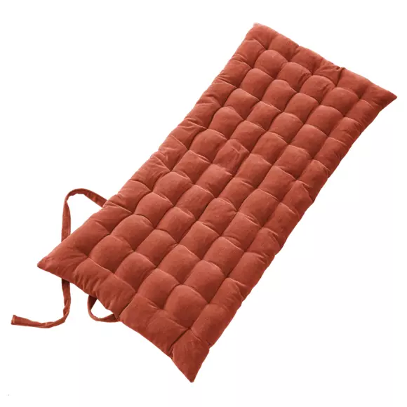 Eminza Matelas De Sol Velours De Coton (60 X 120 Cm) César Terracotta