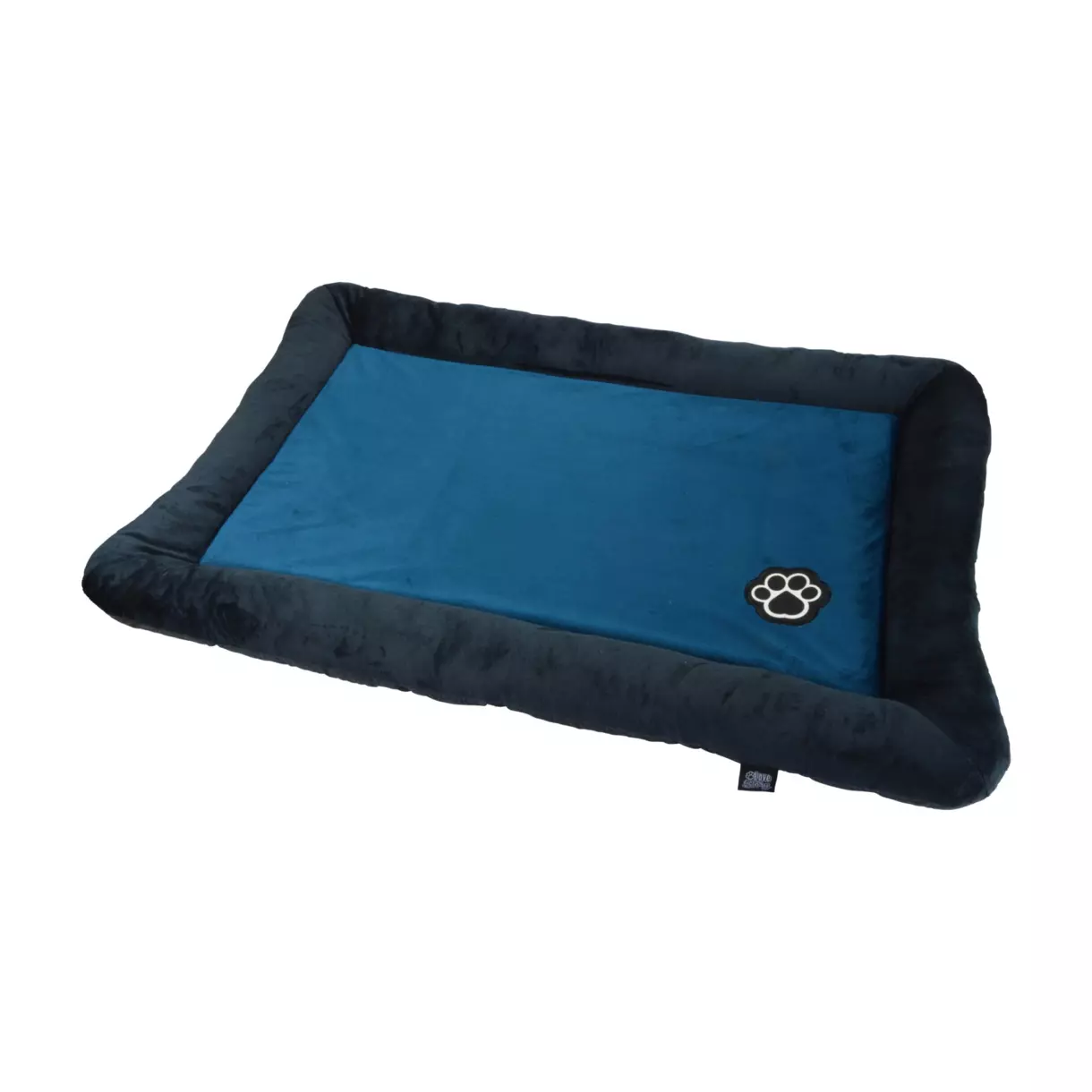 eminza Matelas pour chat et chien Patchy L70 cm Bleu/Charbon