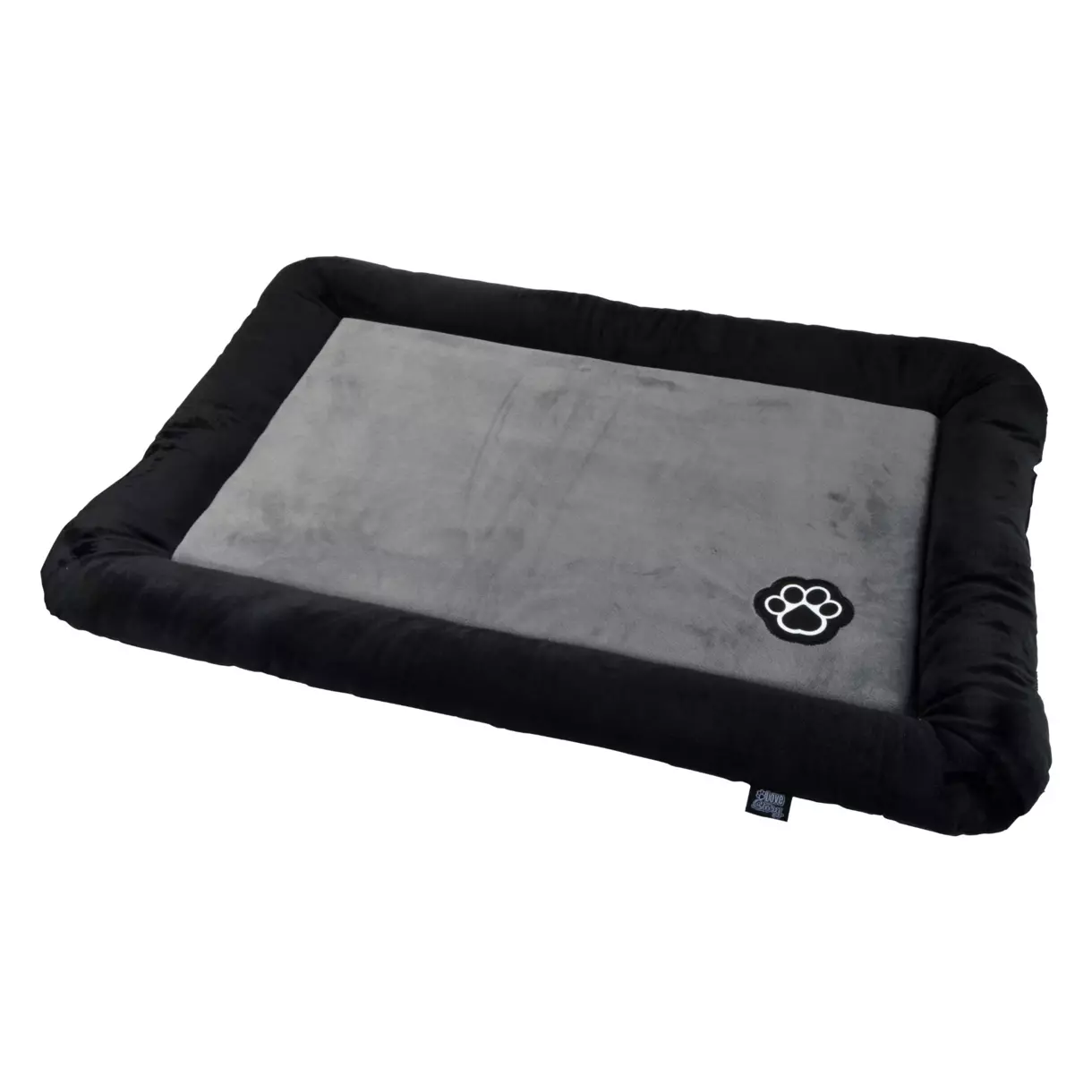 eminza Matelas pour chat et chien Patchy L90 cm Gris/Noir