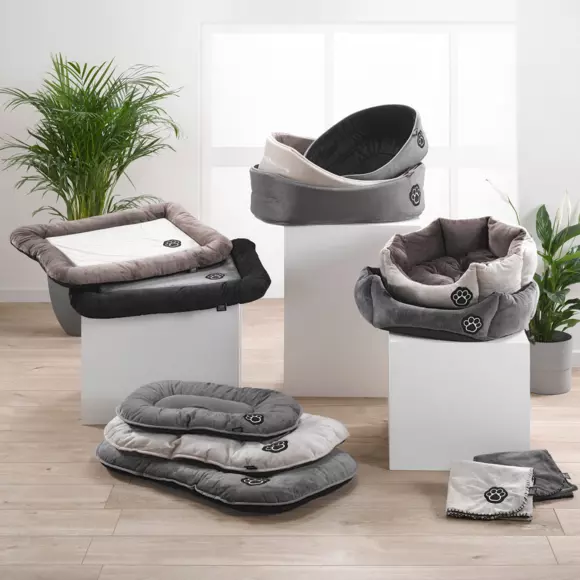 Eminza Matelas Pour Chat Et Chien Patchy L90 Cm Noisette/Beige