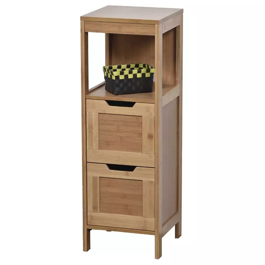 eminza Meuble bas de salle de bain (30 x H89 5 cm) Mahé bambou