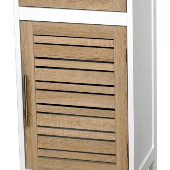 Eminza Meuble Bas De Salle De Bain (37 X H83 Cm) Stockholm Bois