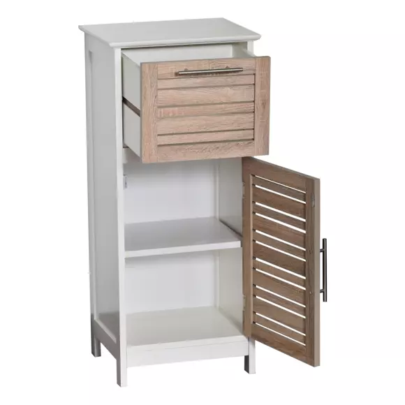Eminza Meuble Bas De Salle De Bain (37 X H83 Cm) Stockholm Bois