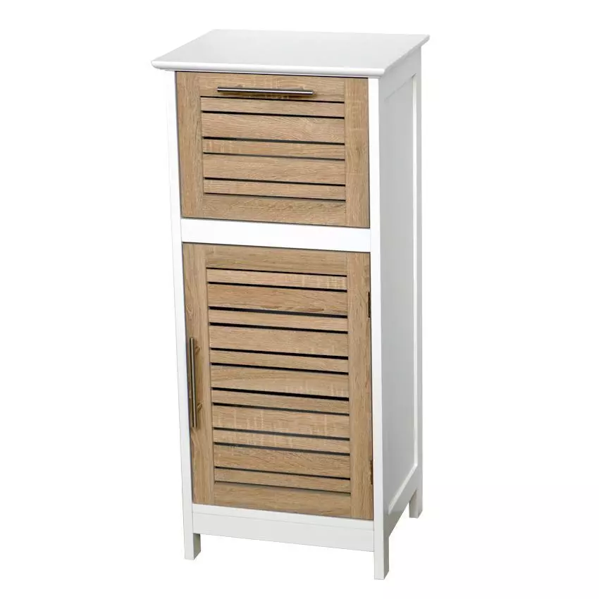 eminza Meuble bas de salle de bain (37 x H83 cm) Stockholm Bois