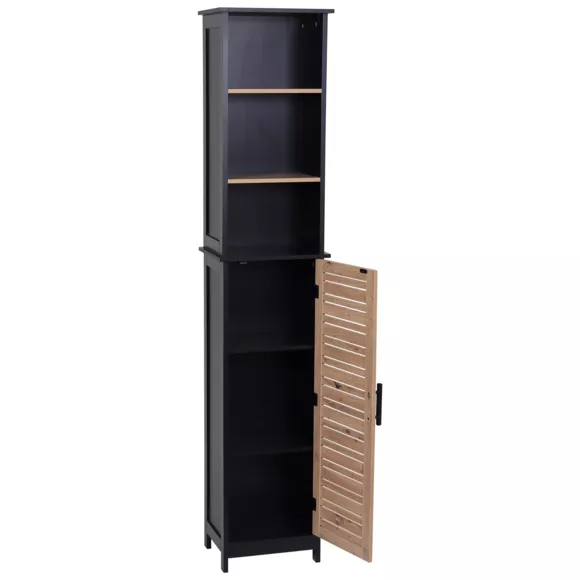 Eminza Meuble Colonne Salle De Bain (35 X H173 Cm) Bergen Noir