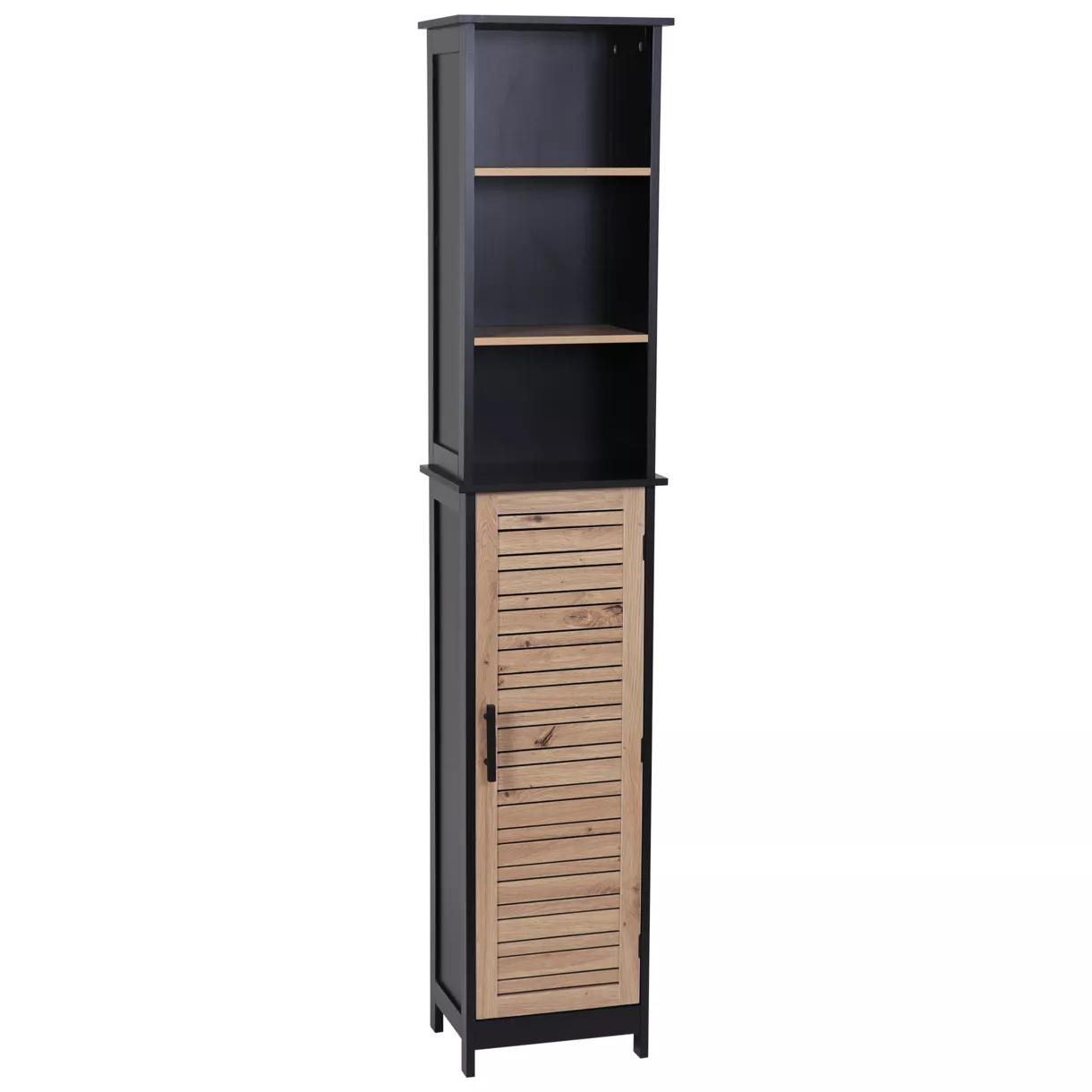 eminza Meuble colonne salle de bain (35 x H173 cm) Bergen Noir