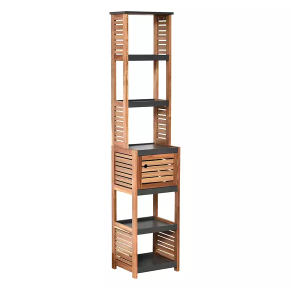 Eminza Meuble Colonne Salle De Bain (38 X H170 Cm) Elément Acacia