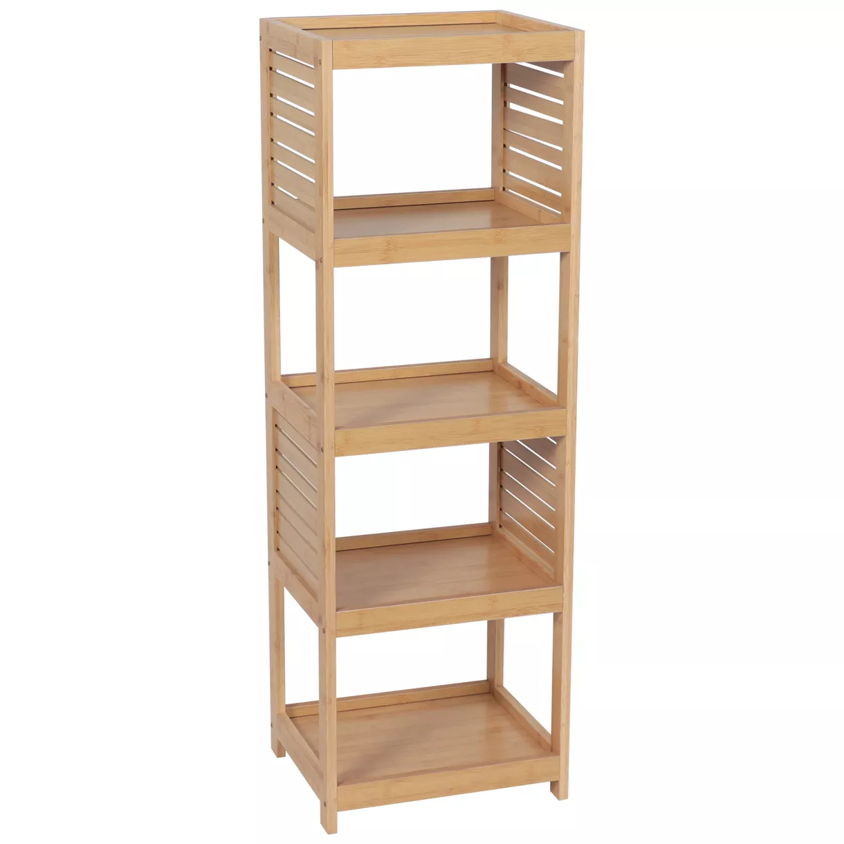 eminza Meuble de rangement bambou 5 étagères (H108 cm) Trinidad Naturel